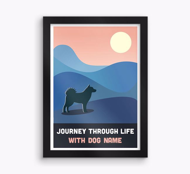 'Journey Through Life With...' - Personalised {breedFullName} Framed Print